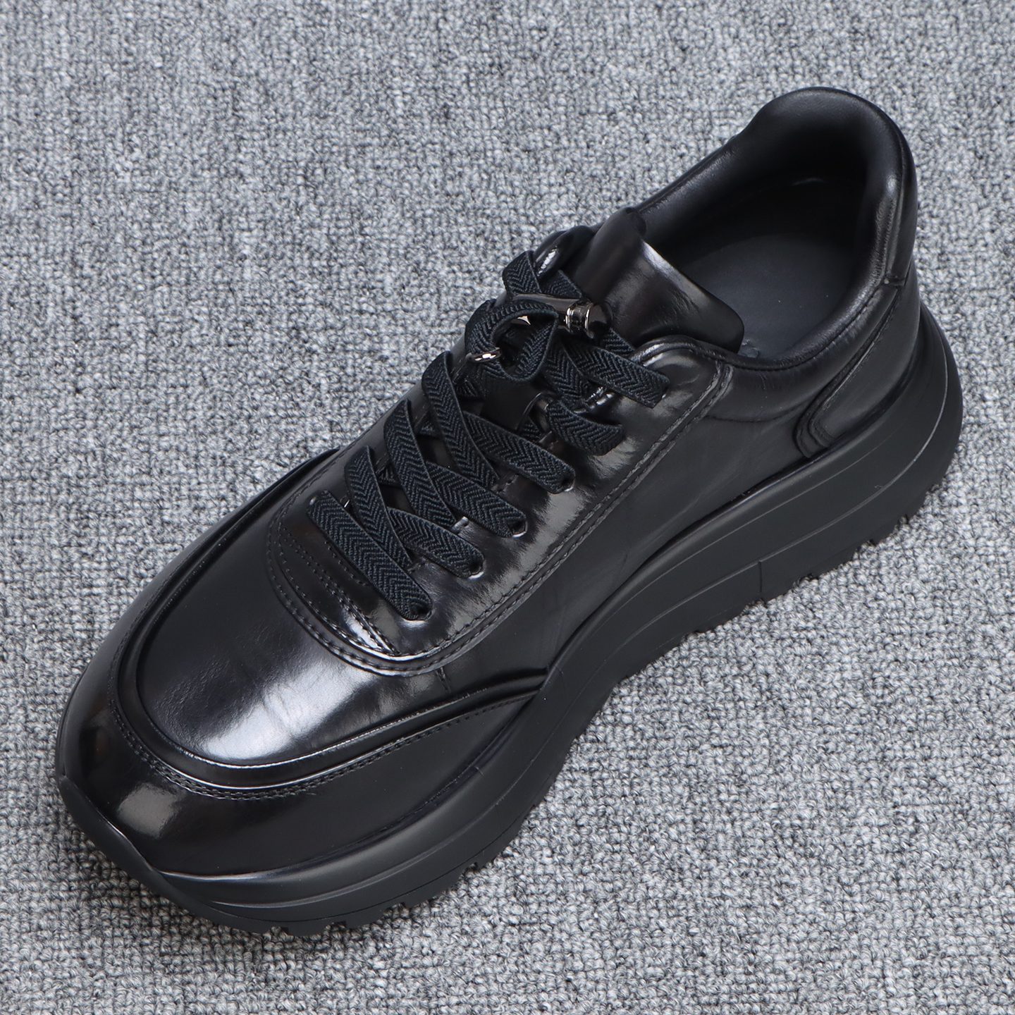 时尚运动休闲鞋潮流黑色厚底