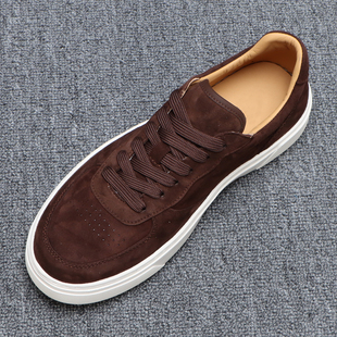 老钱风手工男鞋2026新款复古百搭翻毛皮系带休闲板鞋真皮透气潮鞋