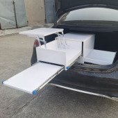 定制轿车魔盒三厢车后备箱抽拉滑板房车柜子摆摊户外露营自驾游架