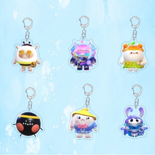 新款蛋仔派对游戏挂件李建勋长草颜团子亚克力钥匙扣可爱书包挂饰