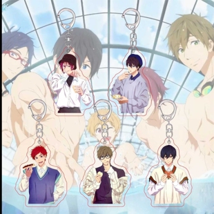 Free男子游泳部动漫周边卡通亚克力钥匙扣七濑遥松冈凛叶月渚挂件