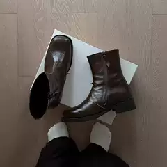 High-Top Chimney Boots, Martin Boots for Men, 2024 New Style, Women's Same Style, Mid-Top Chelsea Boots, High-End Short Boots, British Style