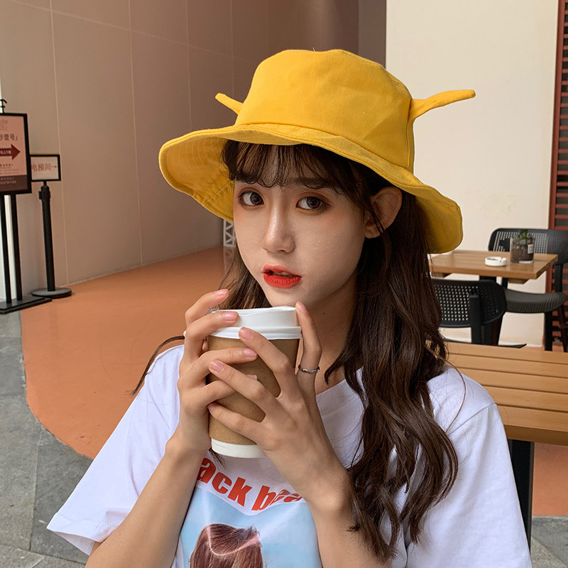 渔夫帽逛街甜美可爱女春夏秋宽檐