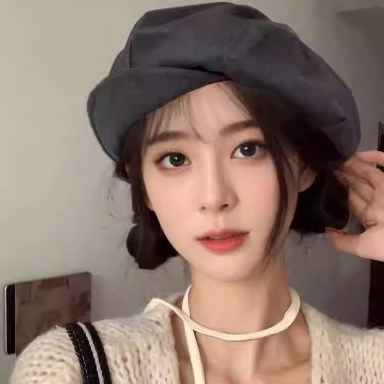 复古云朵八角帽子文艺气质画家帽