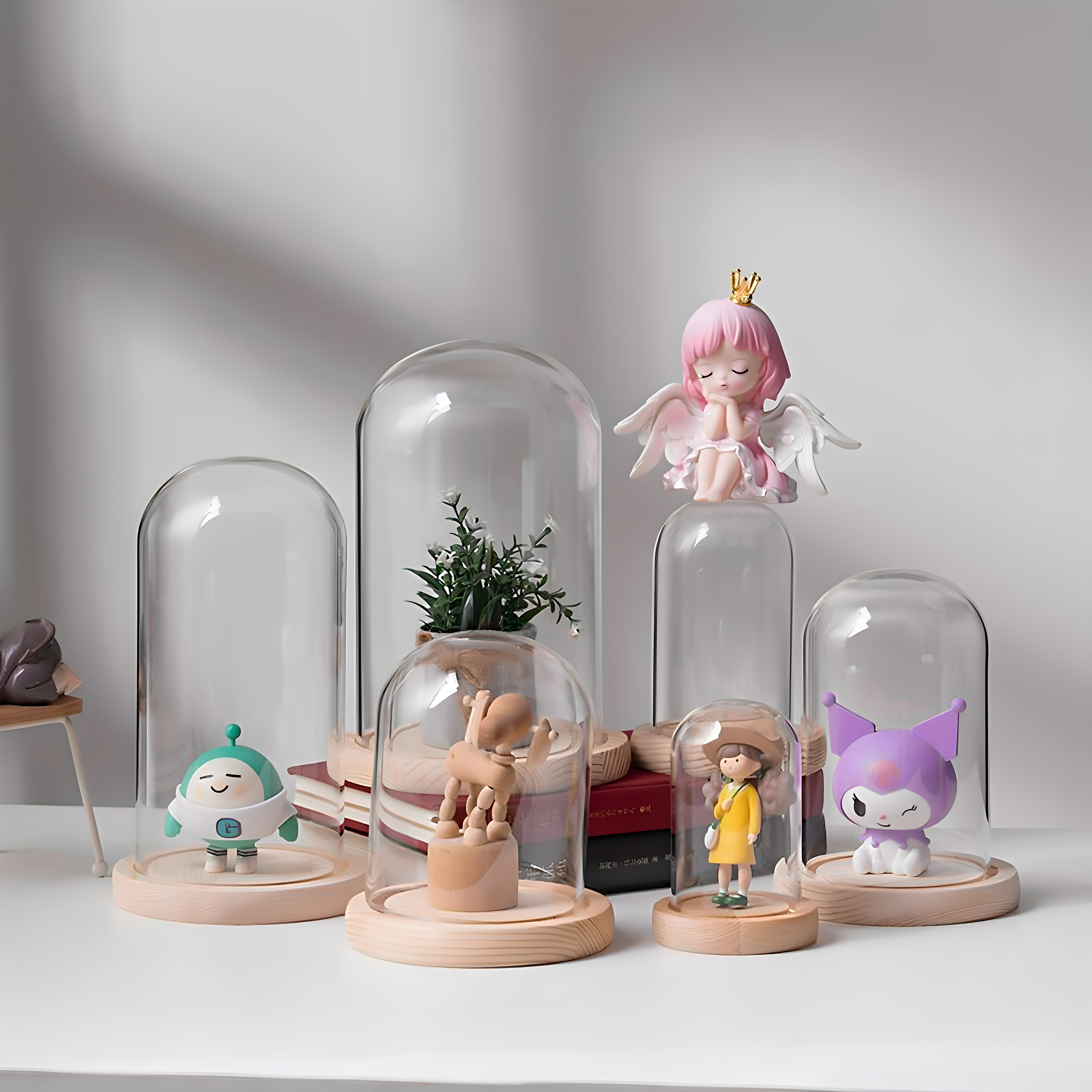 永生花玻璃防尘罩展示盒手办装饰