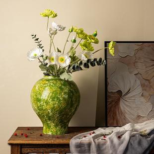 中古风复古艺术感大花瓶客厅插花高颜值艺术创意景德镇陶瓷花器