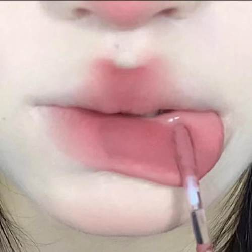 小胖丁灰粉色口红唇釉烟粉唇泥女