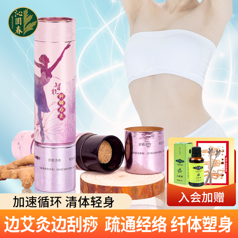 沁园春纤体痧灸智能艾灸盒棒罐刮痧二合一雷火灸器具家用药艾条柱