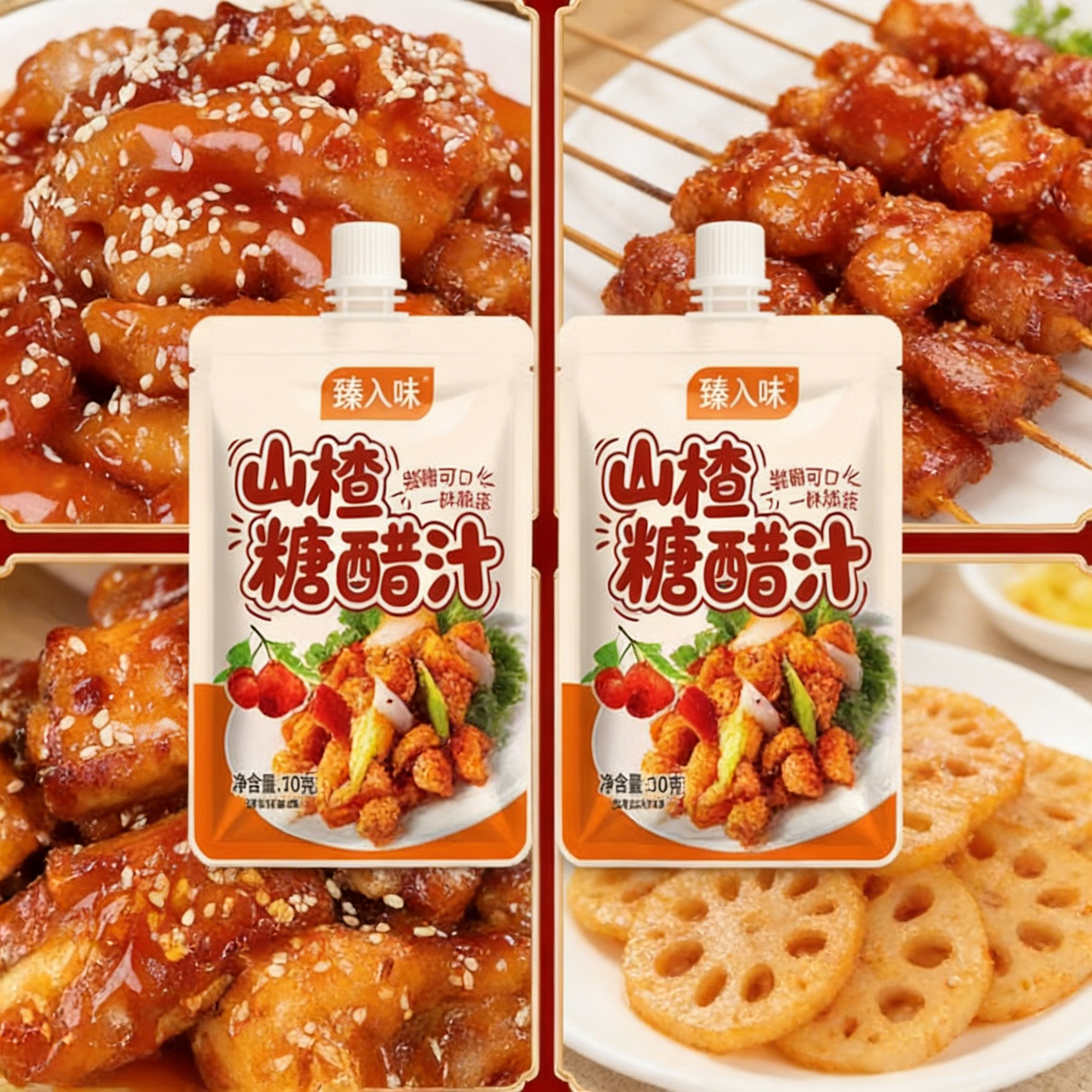 山楂糖醋汁50g里脊肉糖醋排骨料汁锅包肉调料酱汁家用酸甜调味酱,粮油调味/速食/干货/烘焙,酱类调料,淘宝优惠券,粉丝福利购,淘宝优惠卷