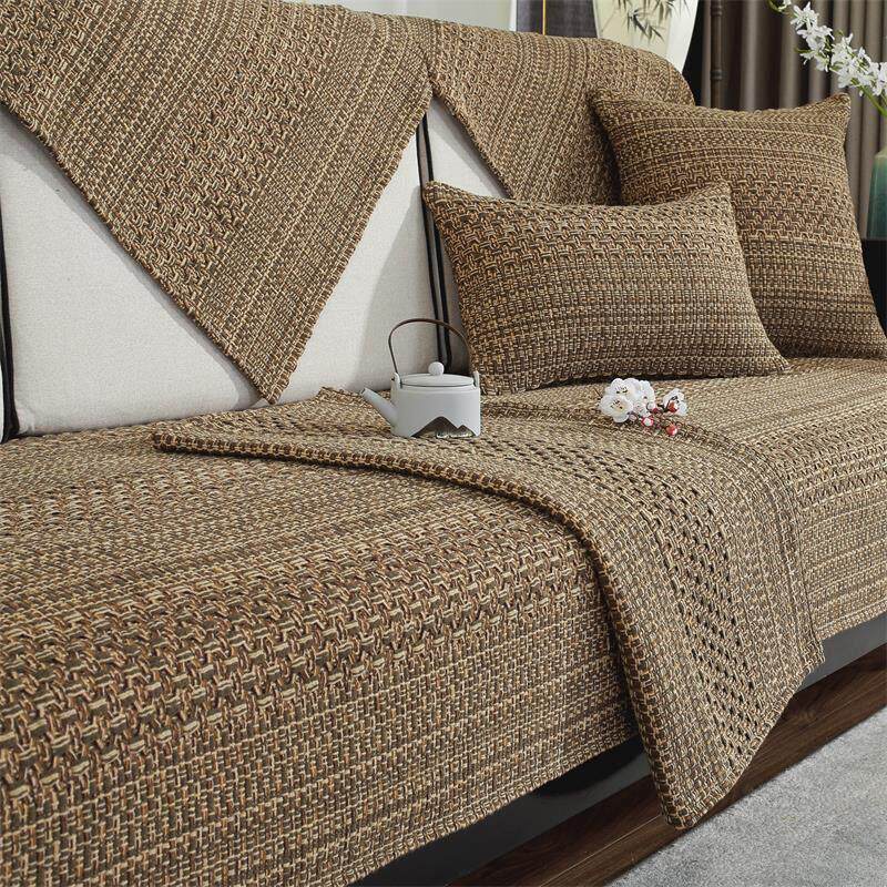 新中式棉麻沙发垫2025新款四季通用防滑加厚亚麻坐垫沙发套罩盖布