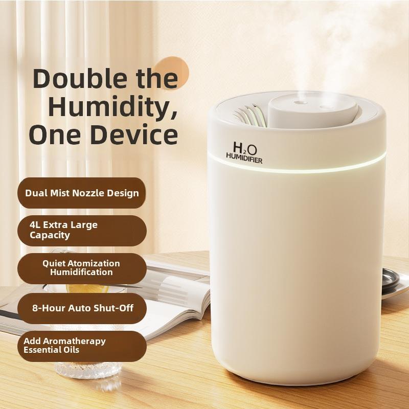 新款USB双喷加湿器 家用卧室桌面大雾量香薰工厂现货礼品定制