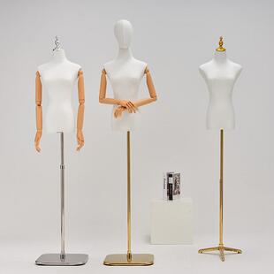 服装店模特道具女橱窗展示架子韩版衣假人偶台体婚纱半身女装模特
