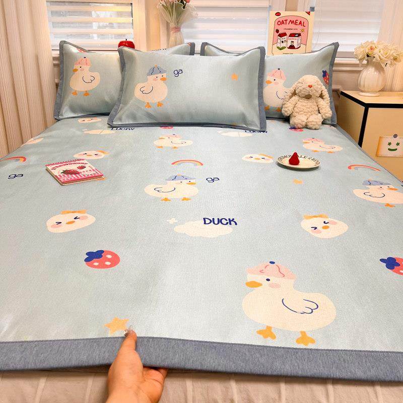 600D数码印花冰丝凉席夏天2025新款夏季凉感裸睡学生宿舍单软席子,床上用品,冰丝席,淘宝优惠券,粉丝福利购,淘宝优惠卷