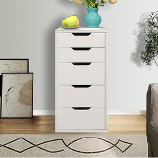 简约实木书桌五斗柜桌下抽屉柜收纳柜收纳柜白色柜子抽屉式置物柜