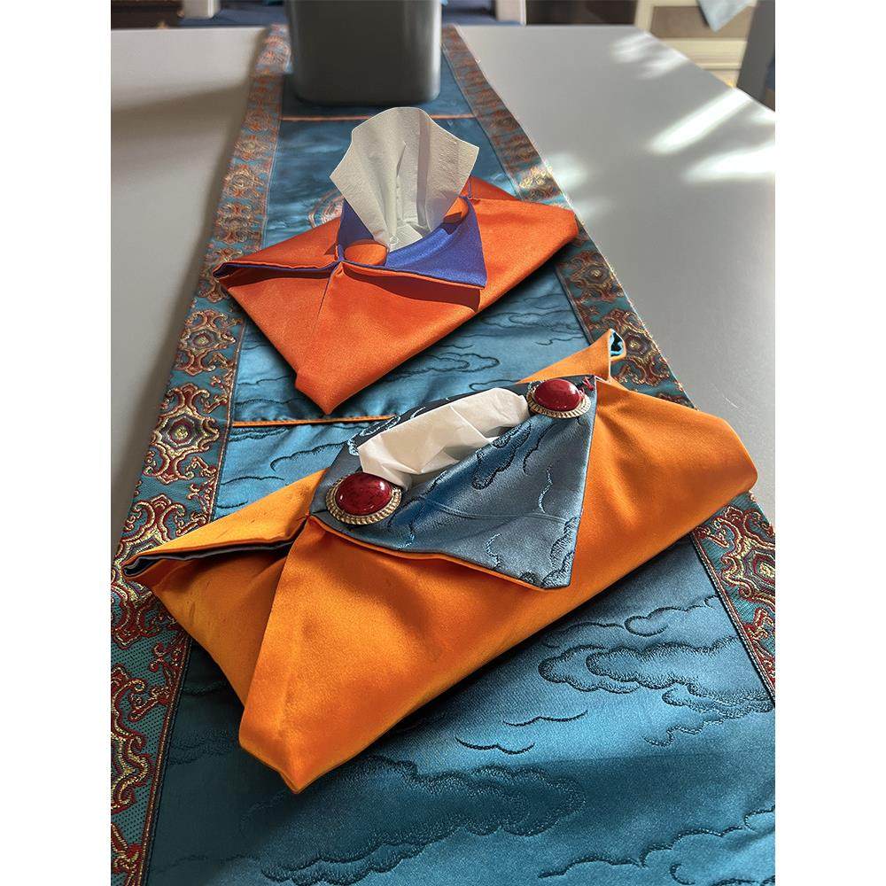 蒙古布艺手工抽纸盒少数民族元素纸抽锦缎餐巾纸包纸巾盒餐桌收纳,收纳整理,抽纸筒/套,淘宝优惠券,粉丝福利购,淘宝优惠卷