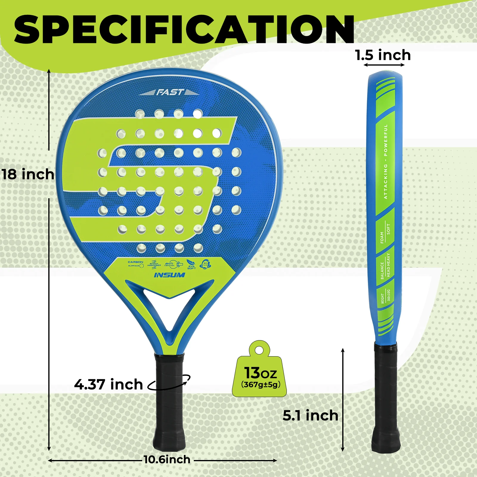 INSUMPADELRacket板式网球拍笼式网球拍初学者玻璃纤维帕德里球拍,运动/瑜伽/健身/球迷用品,网球拍,淘宝优惠券,粉丝福利购,淘宝优惠卷