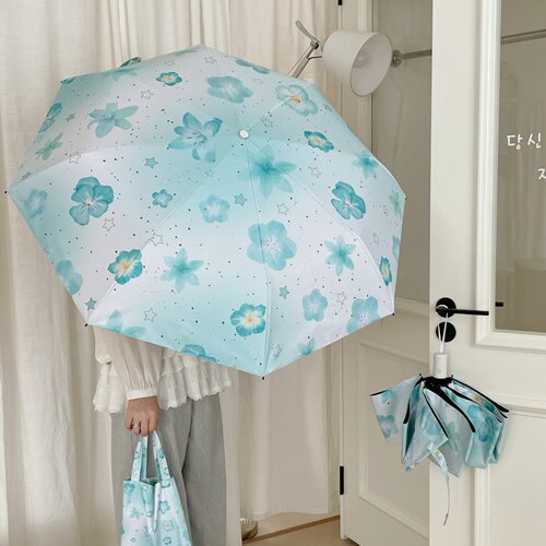 高颜值小清新防晒伞便携晴雨伞女