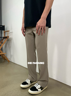 DieFassung基础Cleanfit西裤修身微喇叭裤简约休闲百搭纯色裤子