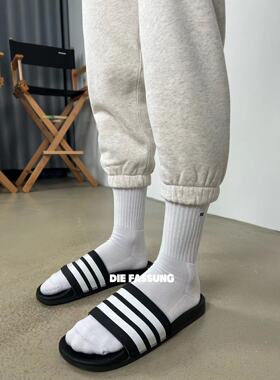 DIeFassung潮流百搭简约袜子男女四季毛巾底休闲运动中筒袜长筒袜