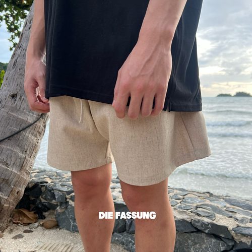DieFassung亚麻短裤夏季宽松慵懒静奢老钱风裤子休闲百搭度假裤子