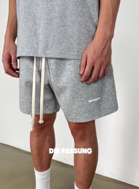 DieFassung夏季复合面料印花短裤抗皱软糯云感百搭松紧腰裤子