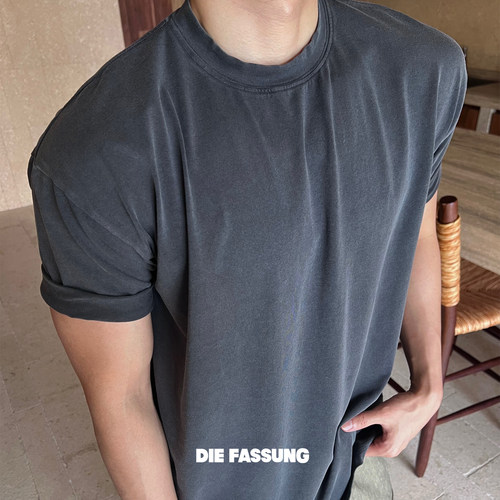 DieFassung水洗复古纯色短袖