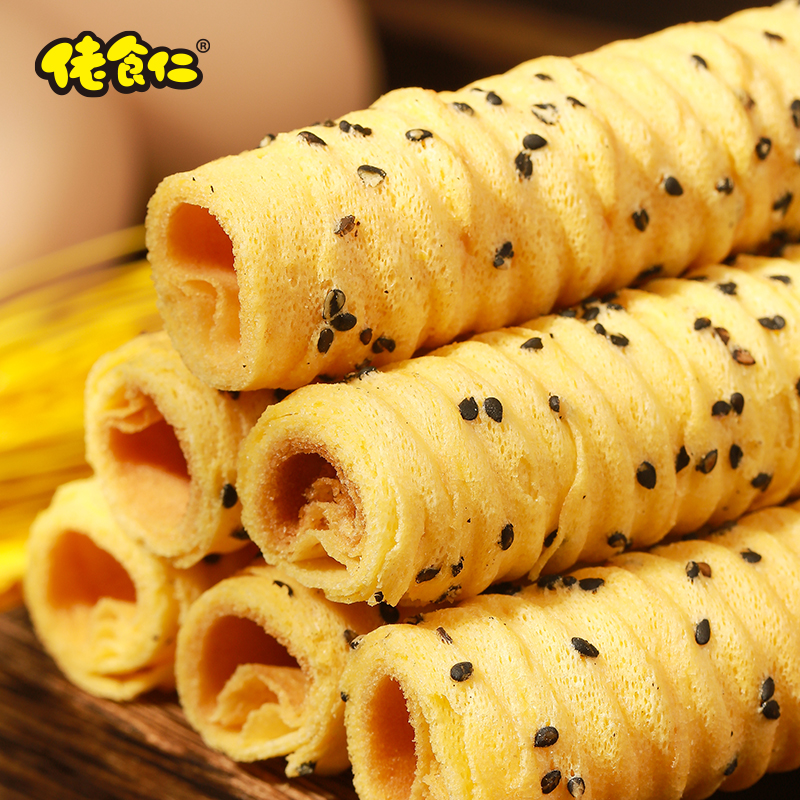 佬食仁传统手工蛋卷老上海黄油蛋酥卷芝麻早餐糕点休闲零食香酥脆