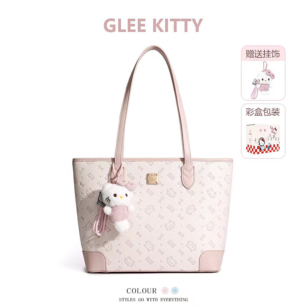 GLEEKITTY凯蒂猫压花大容量托特