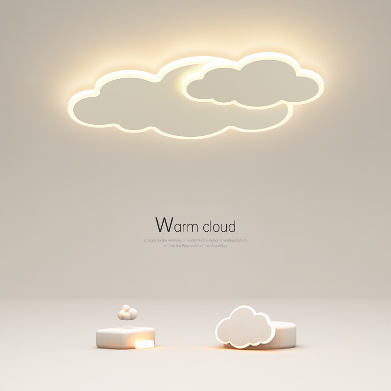 灯量现代简约吸顶灯儿童房创意云朵房间灯具男孩女孩led卧室灯具
