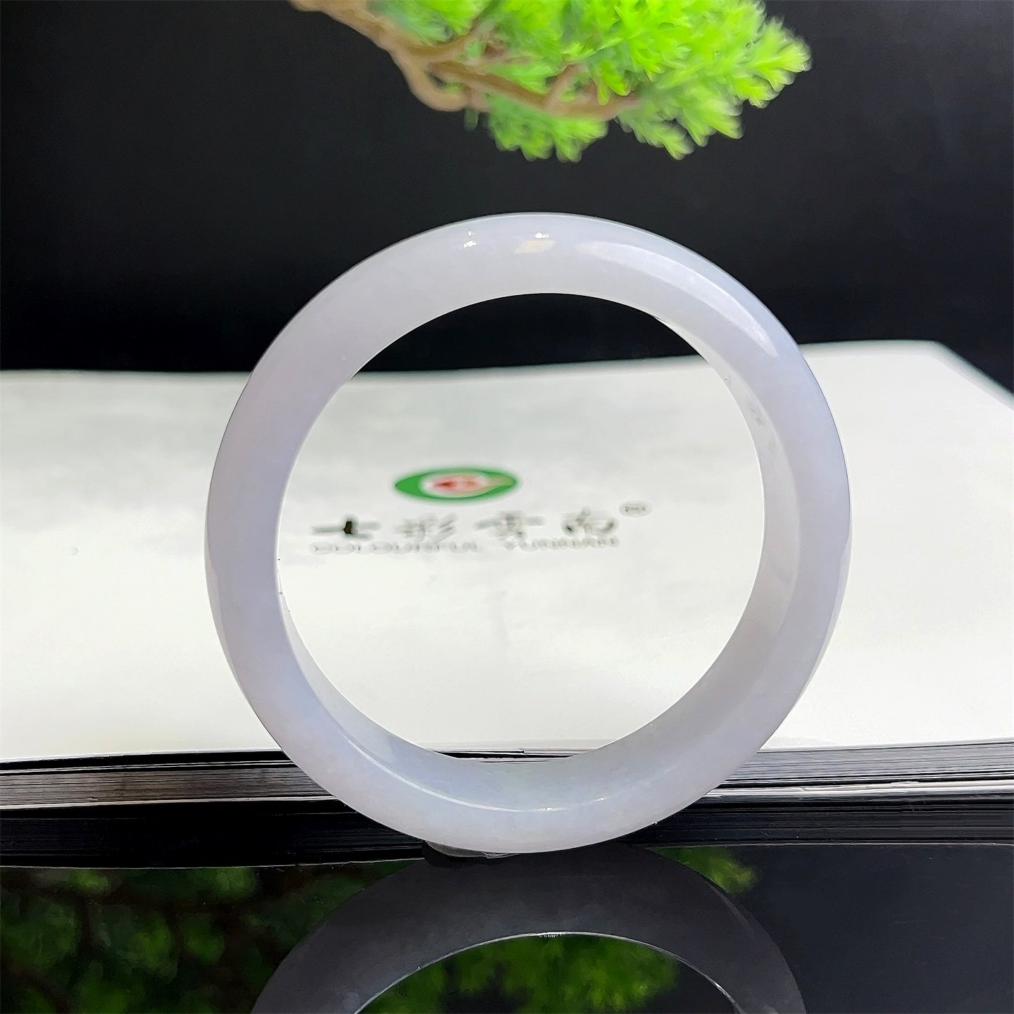 七彩云南缅甸A货天然翡翠糯冰种粉春翡翠手镯一物一证支持复检