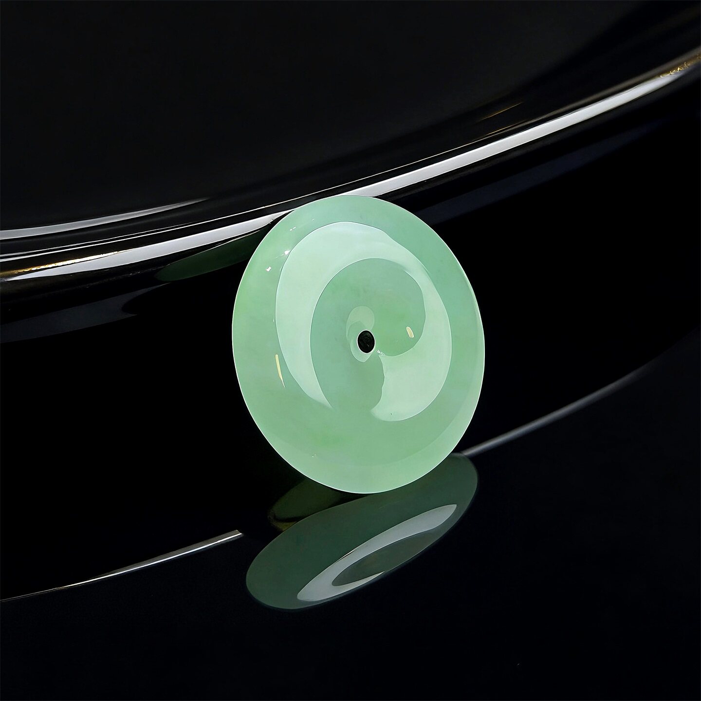 七彩云南缅甸A货天然翡翠苹果绿平安扣挂件吊坠一物一证支持复检