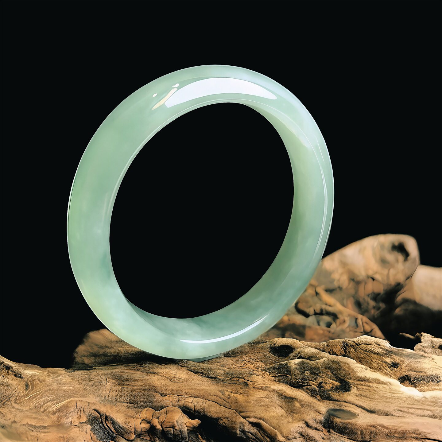 七彩云南缅甸A货天然翡翠糯冰种湖水绿翡翠手镯一物一证支持复检