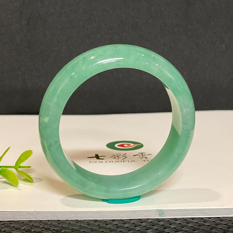 七彩云南缅甸A货天然翡翠绿色翡翠手镯一物一证支持复检