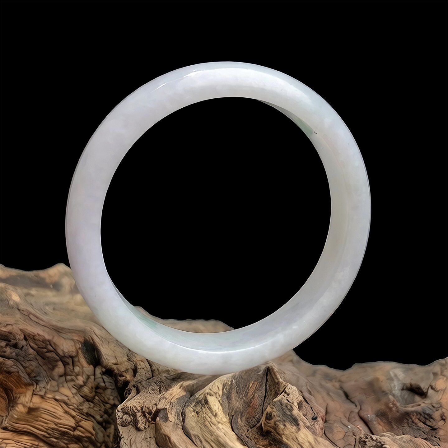 【年货节】七彩云南缅甸A货天然翡翠糯种淡紫罗兰翡翠手镯