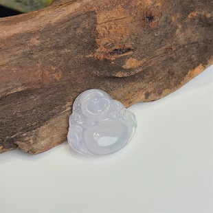 七彩云南缅甸A货天然翡翠淡紫罗兰佛公挂件吊坠一物一证支持复检