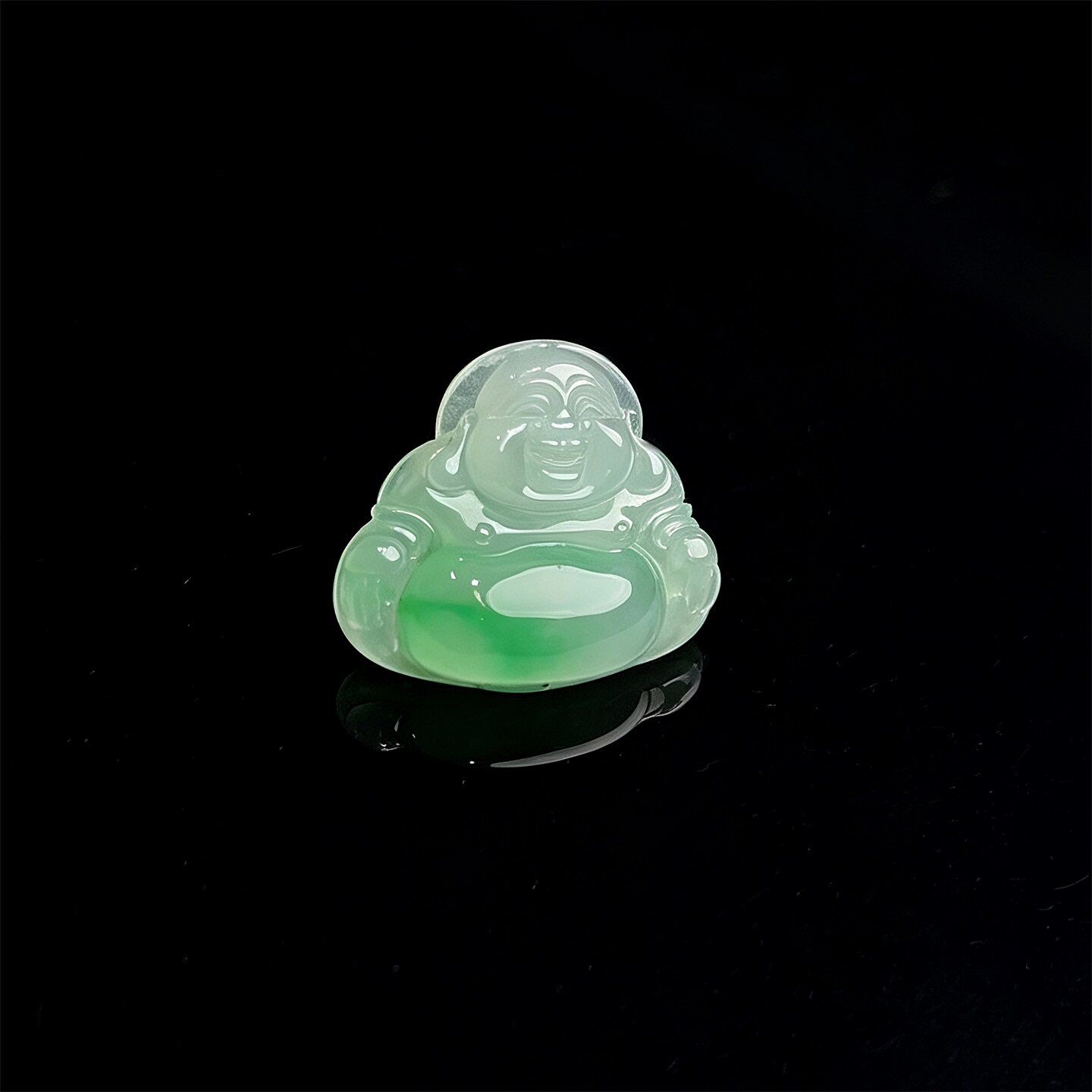 【618好物节】七彩云南天然翡翠冰种飘阳绿翡翠小佛公挂件吊坠