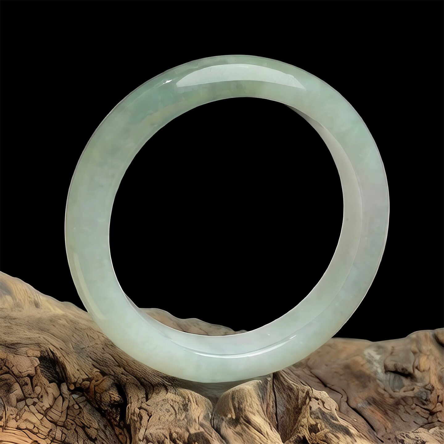 七彩云南缅甸A货天然翡翠油青半山水翡翠手镯一物一证支持复检