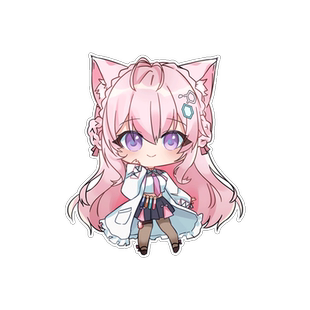 hololive萌娘博衣小夜璃二次元虚拟主播创意贴纸可爱萌防水防晒