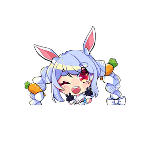 Hololive虚拟主播萌娘兔田佩克拉沁音小粥凑阿库娅二次元反光贴纸