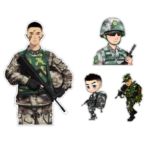 退伍军人若有战召必回个性创意汽车遮挡划痕贴纸老兵爱国反光贴画