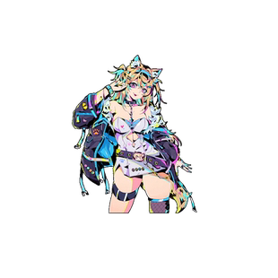 hololive虚拟主播软软茸茸阿比斯加德赛博朋克汽车机箱贴纸反光贴