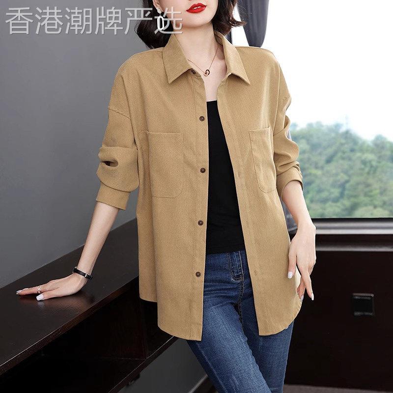 长袖衬衫女士春秋2025新款宽松大码中长款设计感小众衬衣上衣外套