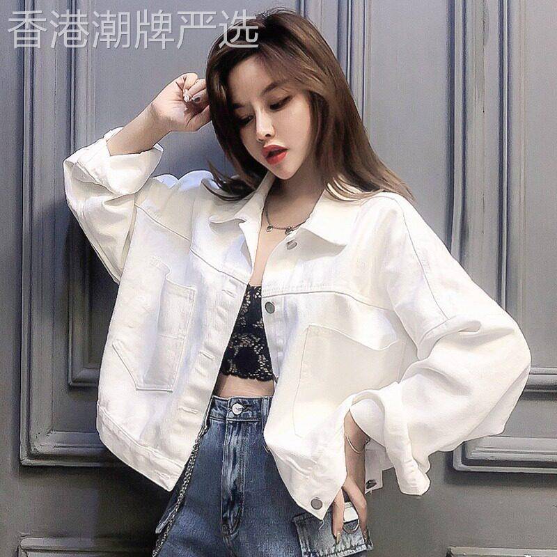 白色短款牛仔外套女春秋2026新款休闲显瘦宽松小衫设计感时尚上衣