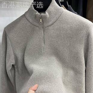 MAROLIO~厚实保暖不起球加绒加厚毛衣男冬季打底拉炼半高领针织衫