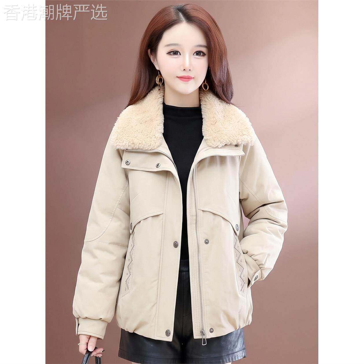 小个子翻领羽绒服女2026年冬季新款气质时尚保暖白鸭绒休闲外套