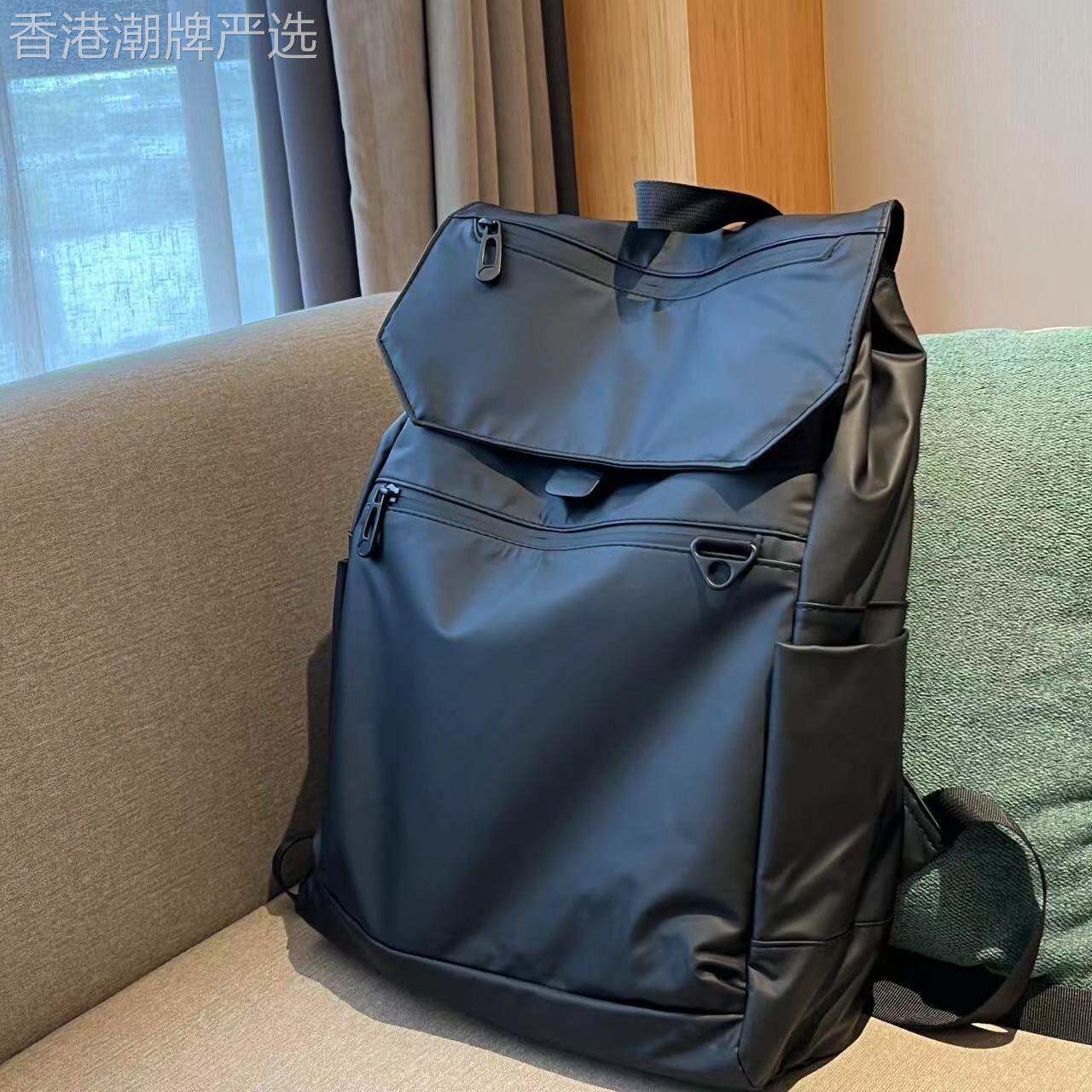 日本代购小众电脑包新款通勤百搭款大容量情侣双肩防水牛津布背包