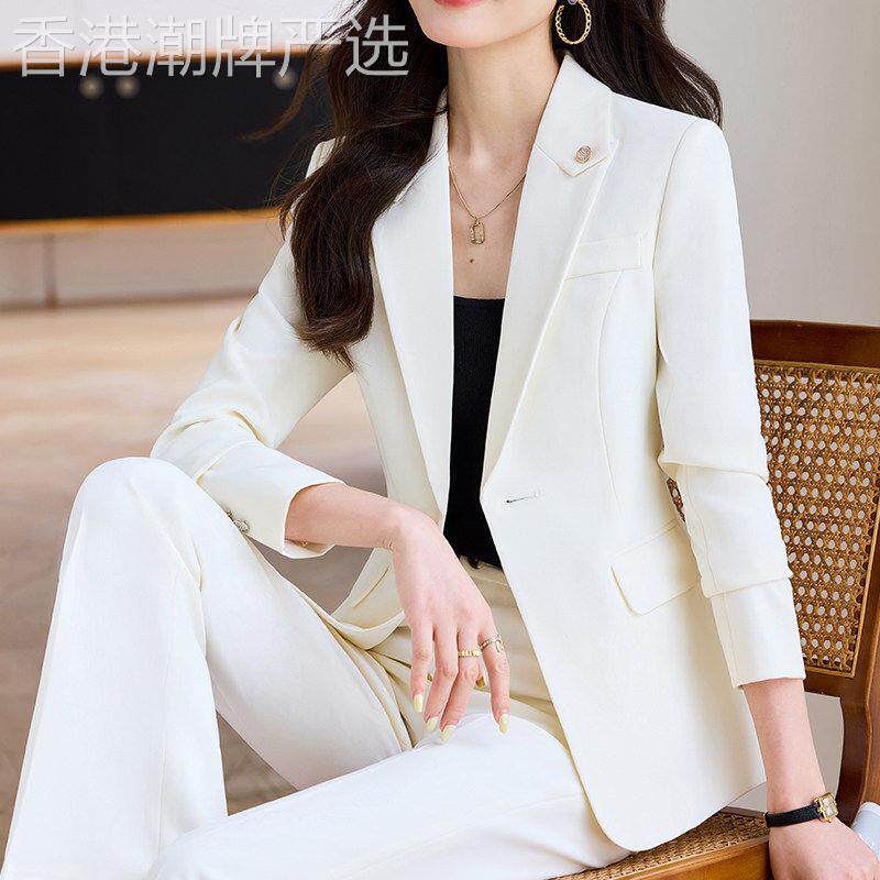 高级感西装套装女春秋新款气质休闲百搭外套小个子显瘦小西服上衣