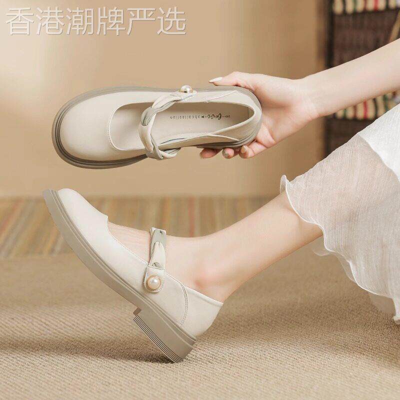 厚底玛丽珍鞋女2025年夏季新款新中式配裙子软底百搭浅口平底单鞋