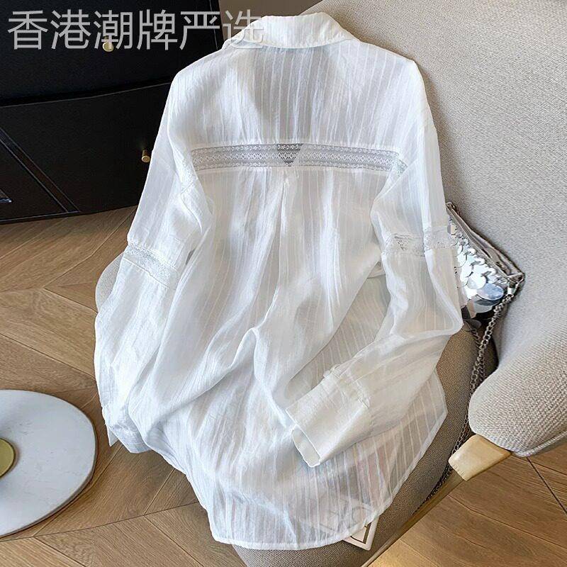 冰丝防晒衣女士夏季薄款2026新款配吊带裙子外搭蕾丝衬衫外套上衣