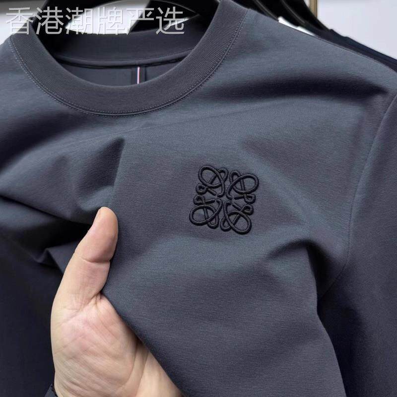 高端男士短袖t恤2026新款爆款欧货夏季休闲长袖圆领卫衣男款春秋